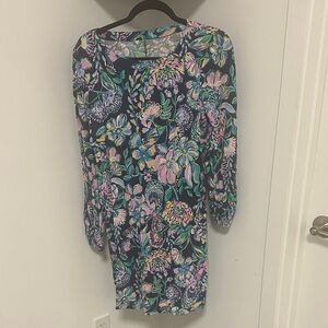 Lilly Pulitzer Vibrant Floral Long Sleeve Dress